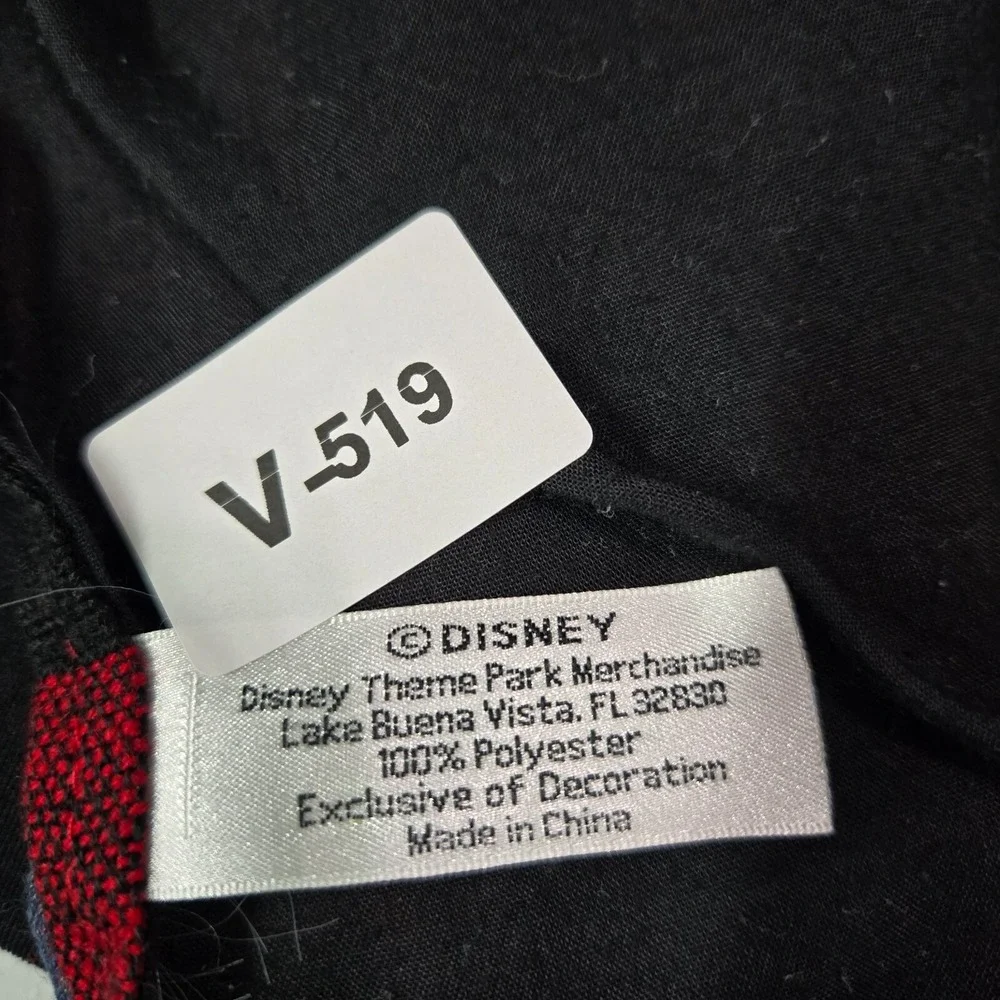 Disney Parks Apron One Size Red Check Mickey Minnie Mouse Tree Farm READ